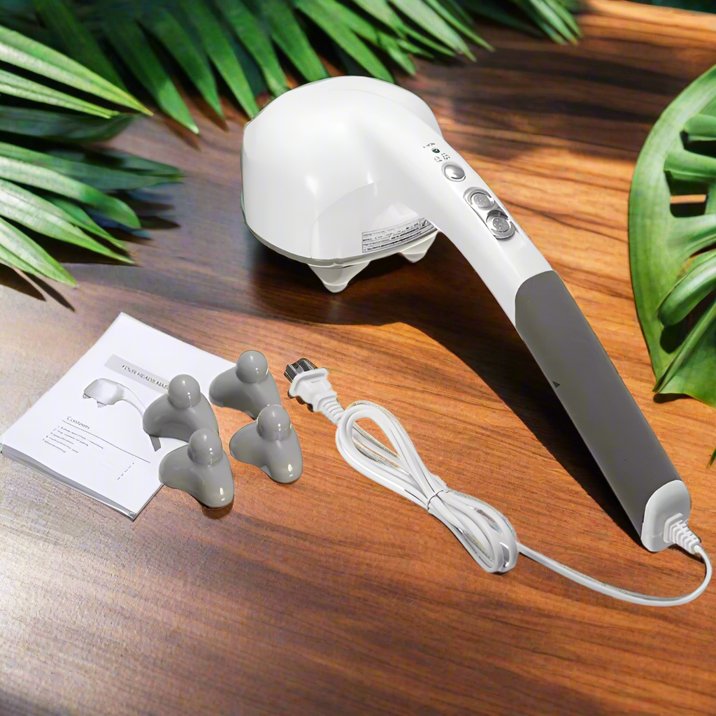 RelaxxZen Electric Body Massager – With Anion Technology & 4 Massage Heads