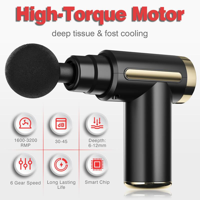 Cotsoco Portable Muscle Massage Gun – 6 Speed Electric Massager for Deep Tissue Relief – Perfect Gift for Men & Women