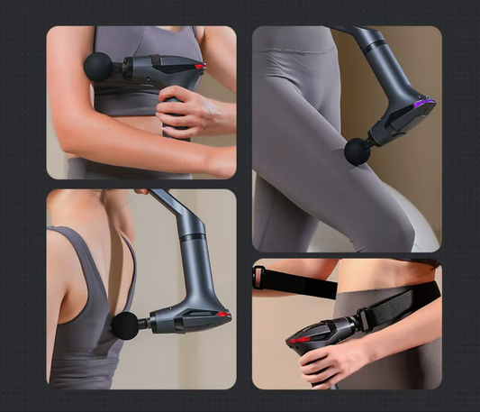 RelaxxZen Massage Gun – Deep muscle relaxation with long handle for full-body relief