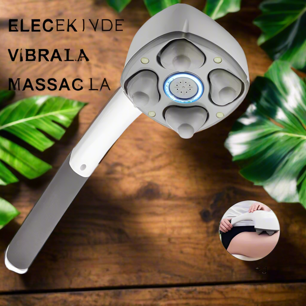 RelaxxZen Electric Body Massager – With Anion Technology &amp; 4 Massage Heads