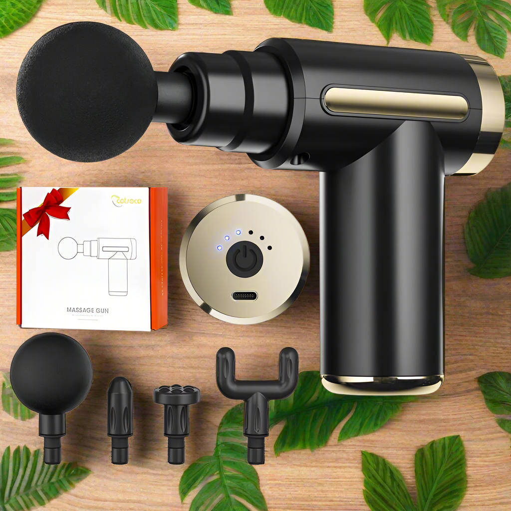 RelaxxZen Portable Massage Gun – 6 Stufen für Tiefengewebe-Entspannung