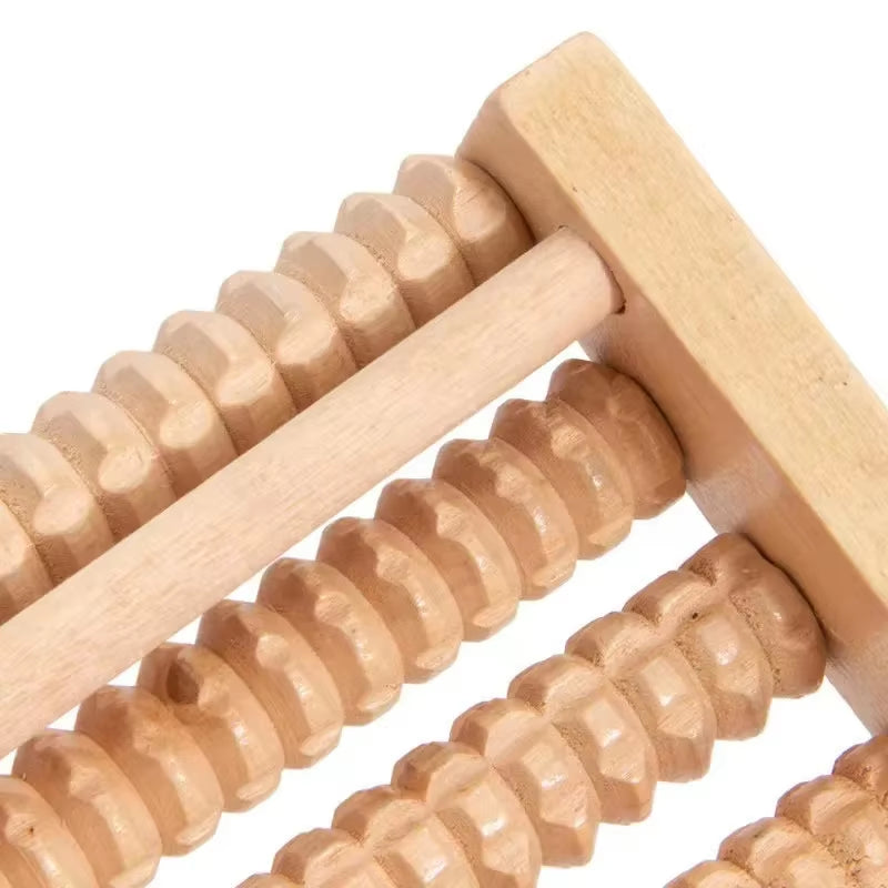 Revitalize Your Feet with the 3D Wooden Shiatsu Roller Massager - Stress Relief and Muscle Relaxation Tool for Ultimate Reflexology!